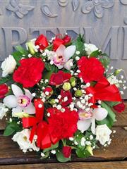 Red and white Posy Arrangement 