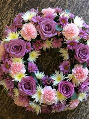 Lilac and pink wreath