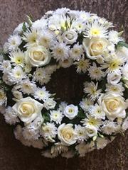 White and cream wreath