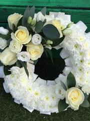 White and cream based wreath 