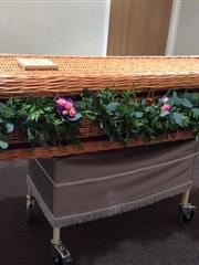 Luxury Wicker casket garland with sprays 