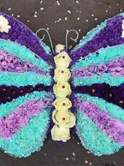 Purple and aqua Butterfly tribute 
