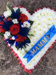 Always in our hearts with personalised  ribbon 