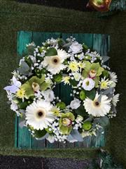 Cream and green wreath