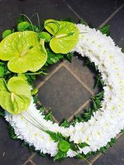 Massed Anthurium wreath