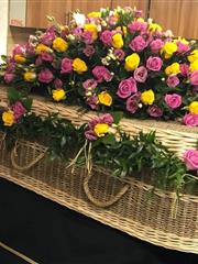 Luxury double ended Casket spray and garland package 