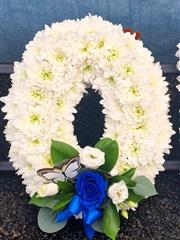 Luxury letter tributes with top spray 