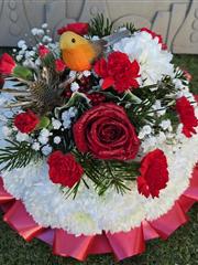Christmas graveside posy