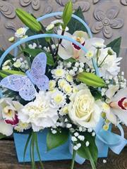 Duck egg blue handbag 